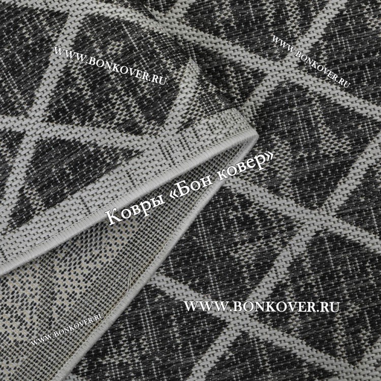 Безворсовый ковер дизайн 144 черный