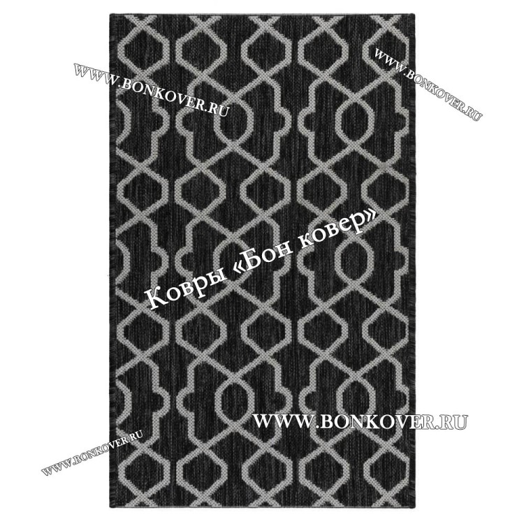 Безворсовый ковер дизайн 89 черный