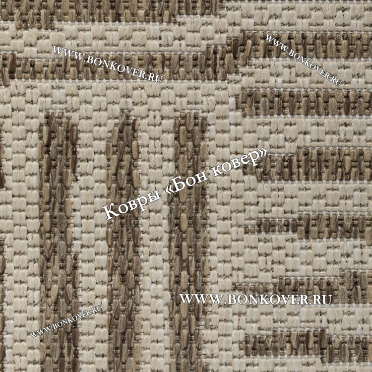 Безворсовый ковер дизайн 128 бежево-коричневый