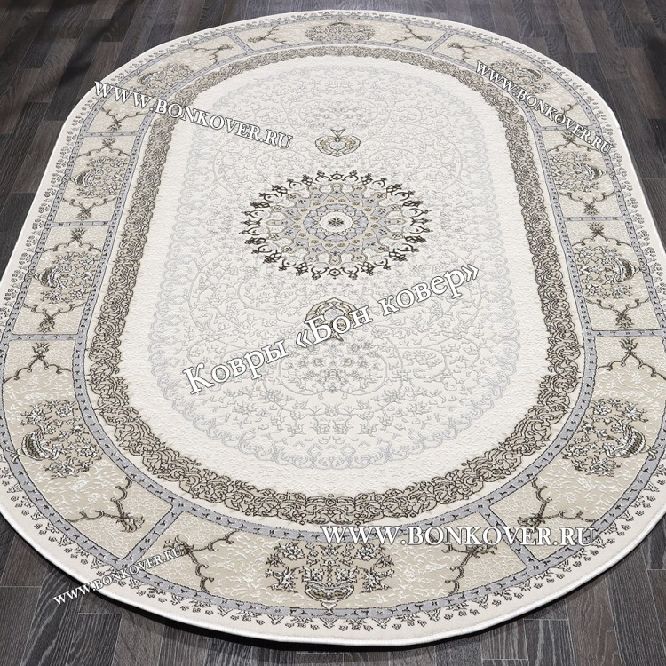 Ковер Для гостиной дизайн 185 Турция Бежевый Овал NN