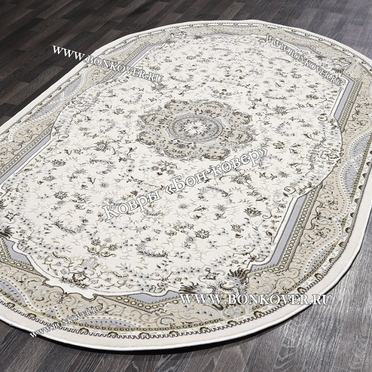 Турецкий Ковер Для гостиной New2 дизайн 88 Бежевый Овал