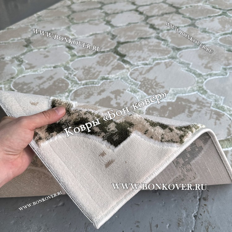 Турецкий прямоугольный ковер серый дизайн 84