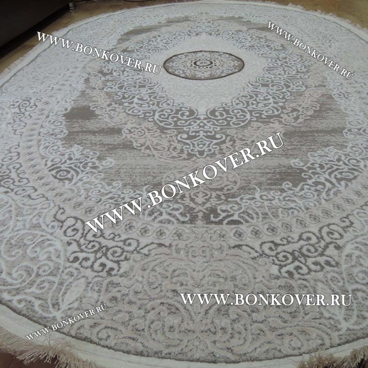 Ковер Коротковорсный Лайт Дизайн 17 Бежевый Овал