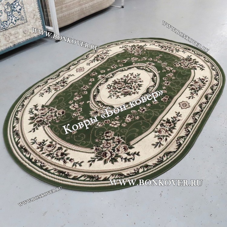 Ковер Лайт Карпет New 4 Дизайн 02 Зеленый Овал