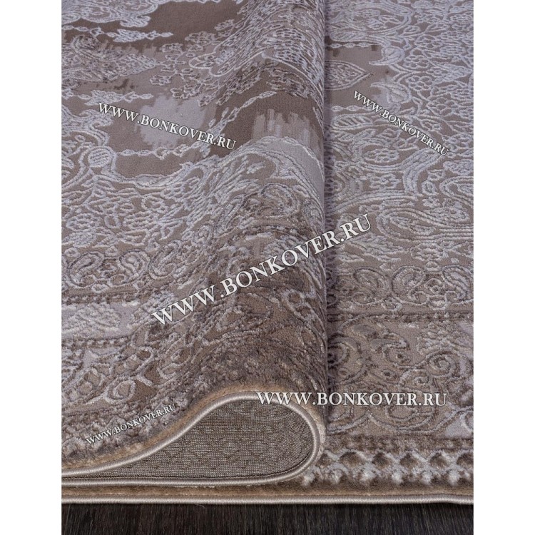 Турецкий Ковер Для Гостиной Дизайн 02 Бежево-Коричневый Прямоугольный