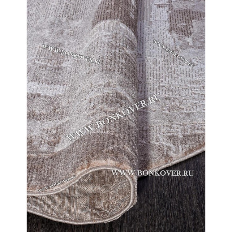 Турецкий Ковер Для Гостиной Дизайн 06 Бежево-Коричневый Круг