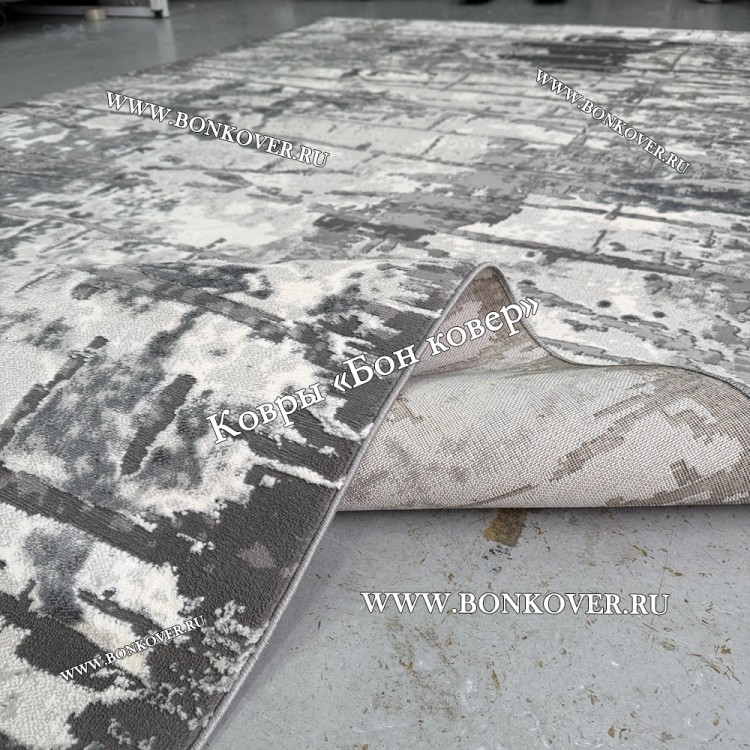 Турецкий Ковер Для Гостиной Дизайн 09 Серый Прямоугольный