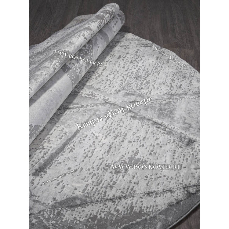 Абстрактный ковер дизайн 87 серый овал