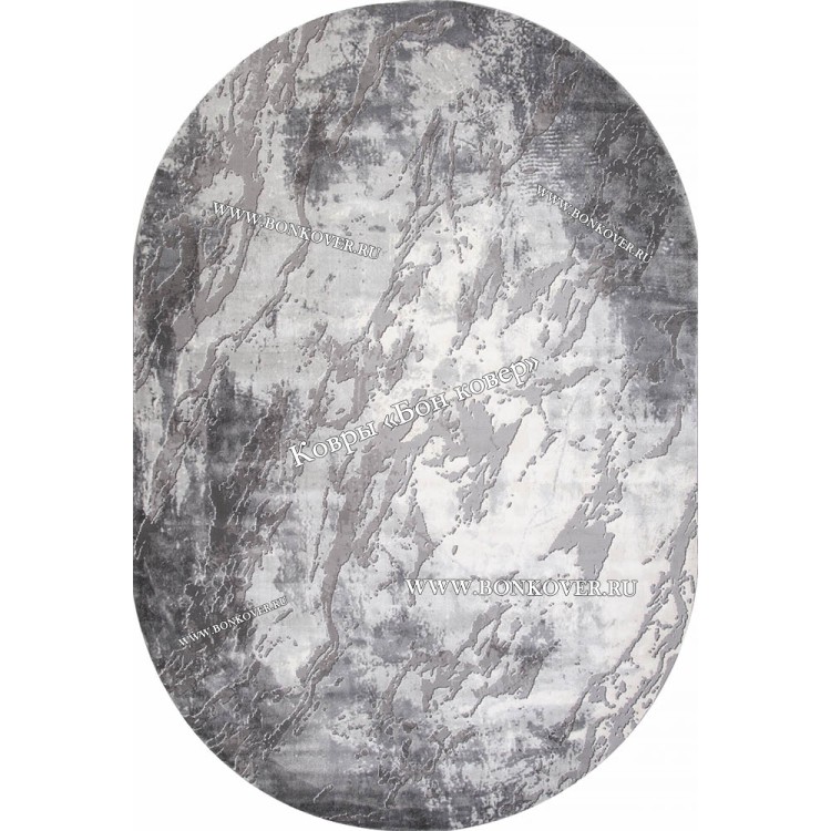 Абстрактный ковер дизайн 96 серый овал
