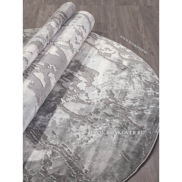 Абстрактный ковер дизайн 96 серый овал