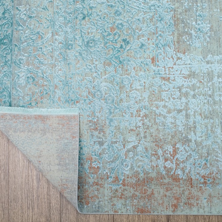 Ковер Art deco 3041B CREAM / JADE_TURQUOISE