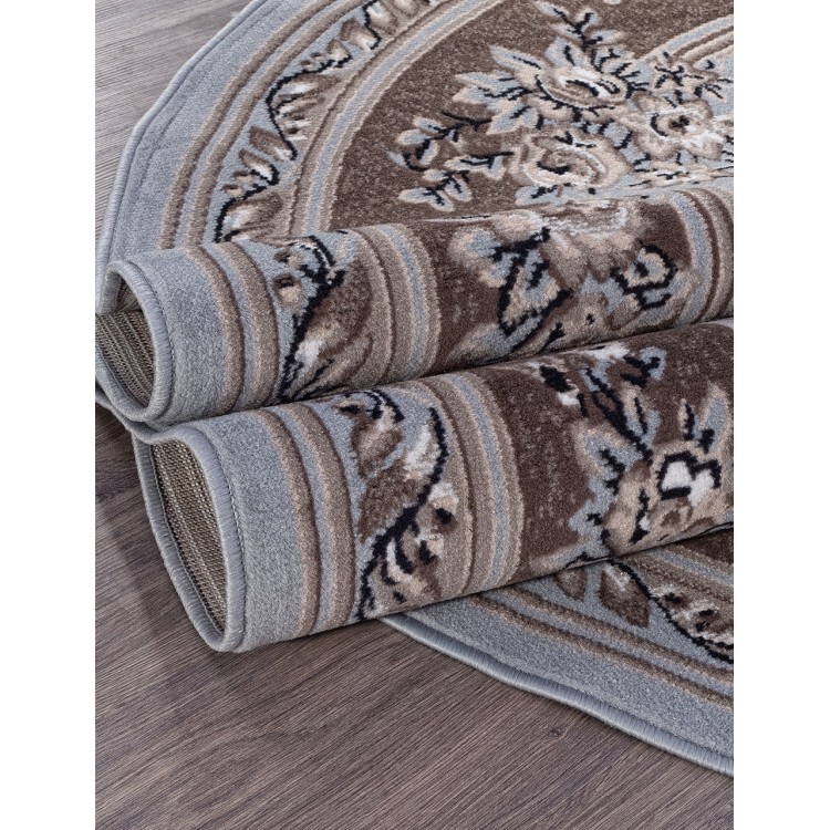 Ковер Sierra 5444 BLUE-BROWN 2 Овал